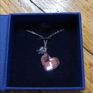 Swarovski Pink Heart and Butterfly Necklace
